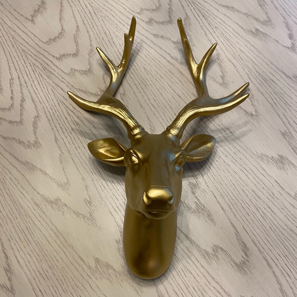 Gold Metallic Deer Head